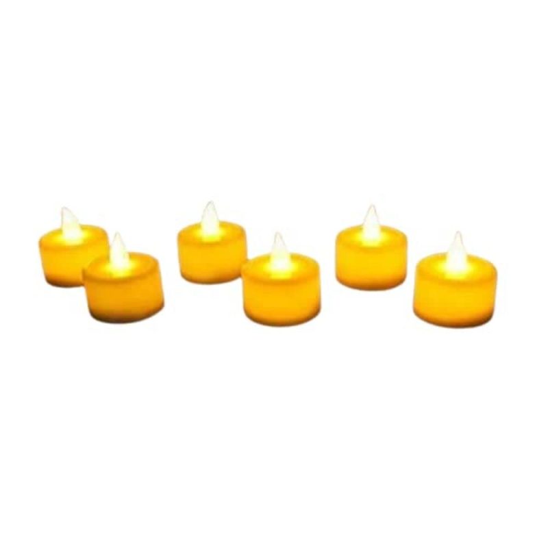 SATYAM KRAFT 12 Pcs Tea Light Candles Perfect for Home Decor, Birthday Decor (Yellow) - Image 6