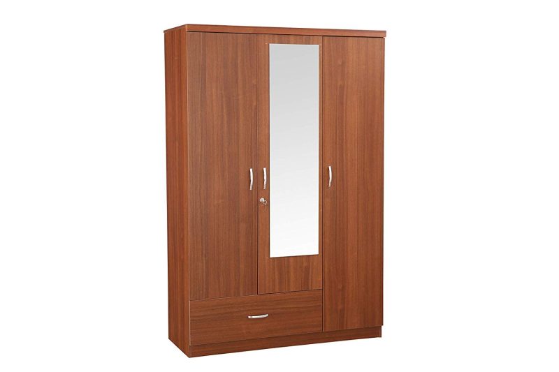 Bedroom Wardrobe with Three Door in Regato Walnut Color by Super Furniture - Image 5