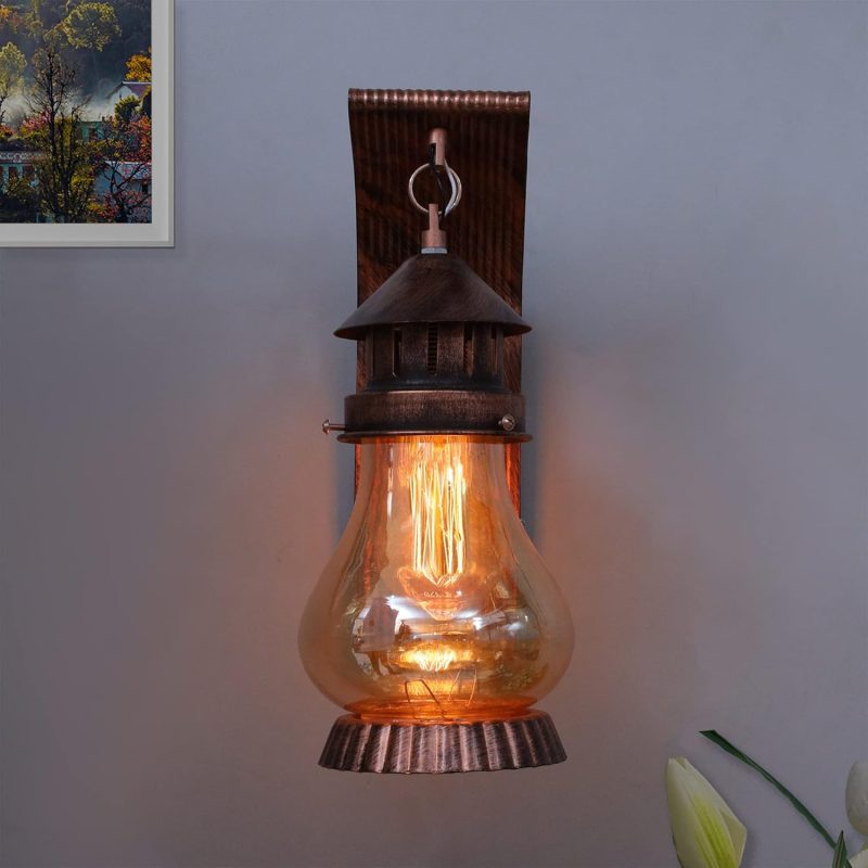 Homesake Wall Light Antique Home Decor Wall Lamp, Mandir Balcony Decoration Items Outdoor, Lanterns Home Decor Items for Living Room, Diwali Decoration Items for Home Decor (Pack of 1) - Image 7